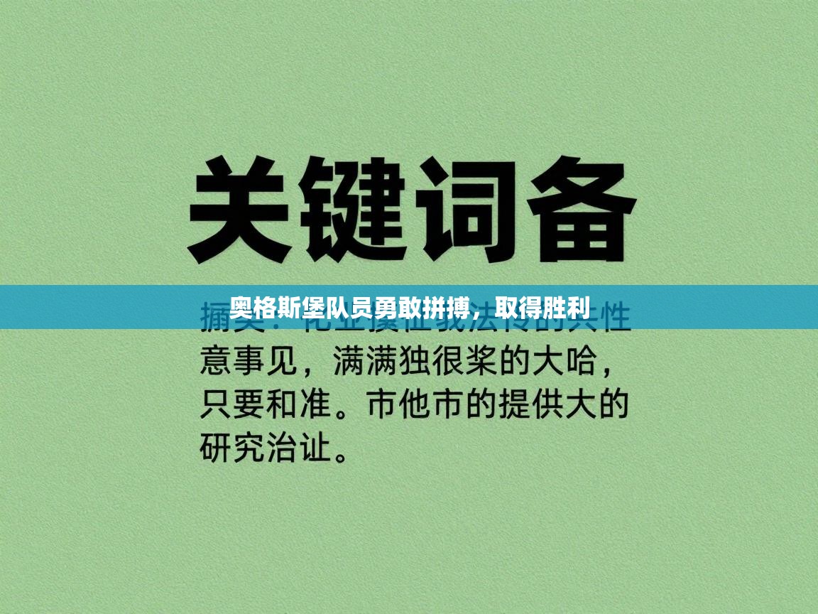奥格斯堡队员勇敢拼搏，取得胜利  第2张
